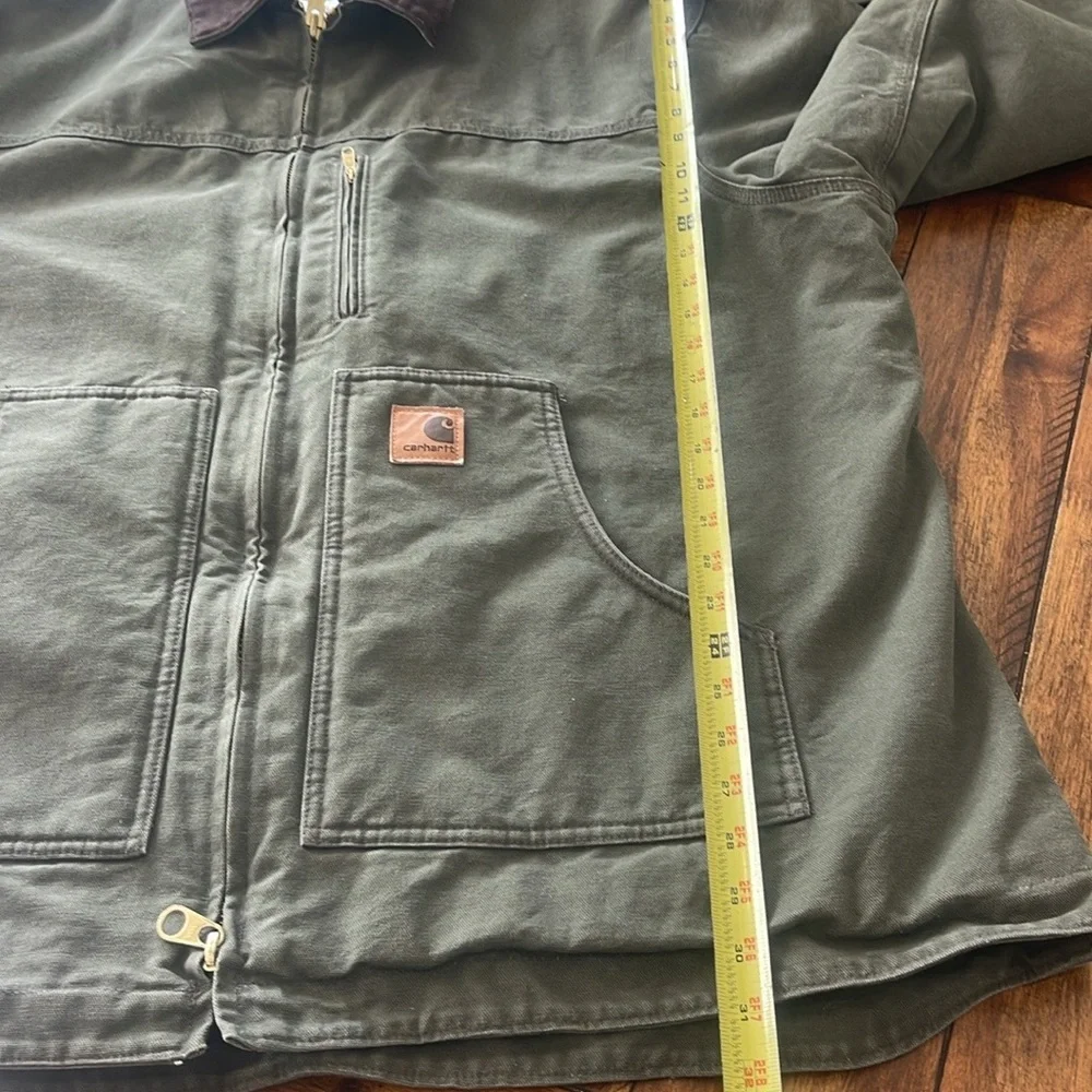 Carhartt  RN # C61 Green Coat Jacket Size 2XL Tall cotton Duck 14806 - Picture 16 of 16